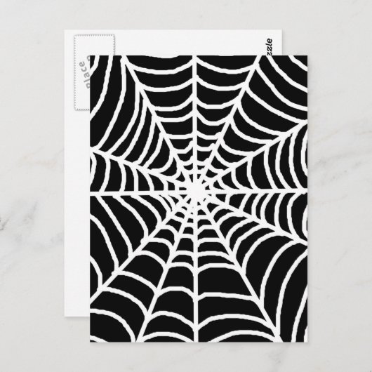 Schwarzweißspinnen Postkarte (Vorne/Hinten)