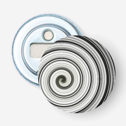 Schwarzweißspirale Flaschenöffner (Vorderseite)