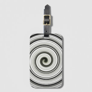 Schwarzweißspirale Gepäckanhänger