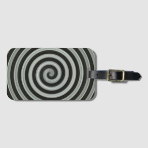 Schwarzweißspirale Gepäckanhänger