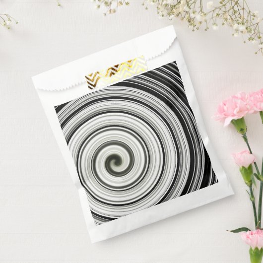 Schwarzweißspirale Geschenktütchen (Versiegelt)