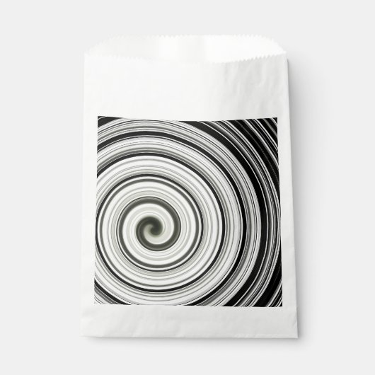 Schwarzweißspirale Geschenktütchen (Vorderseite)