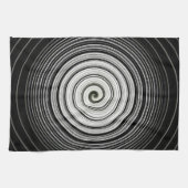 Schwarzweißspirale Geschirrtuch (Horizontal)