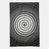 Schwarzweißspirale Geschirrtuch (Vertikal)