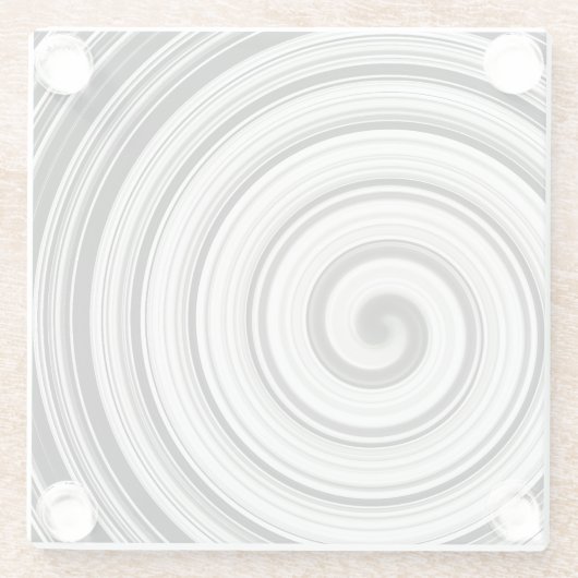 Schwarzweißspirale Glasuntersetzer (Rückseite)