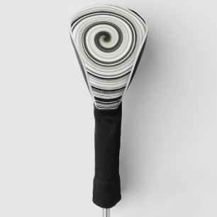 Schwarzweißspirale Golf Headcover