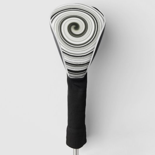 Schwarzweißspirale Golf Headcover (Vorderseite)