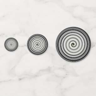 Schwarzweißspirale Konfetti