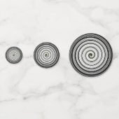 Schwarzweißspirale Konfetti (Vorderseiten)