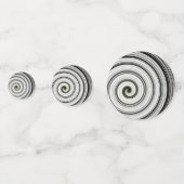 Schwarzweißspirale Konfetti (Vorderseiten)