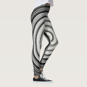 Schwarzweißspirale Leggings (Rechts)