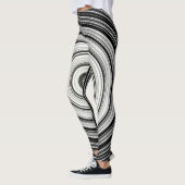 Schwarzweißspirale Leggings (Links)