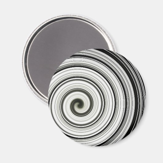 Schwarzweißspirale Magnet (Vorderseite/Rückseite)