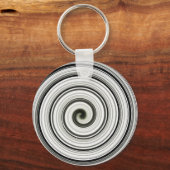 Schwarzweißspirale Schlüsselanhänger (Vorderseite)