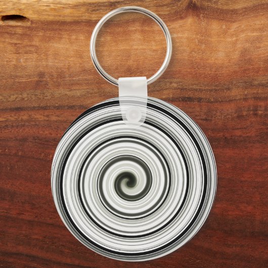 Schwarzweißspirale Schlüsselanhänger (Vorderseite)