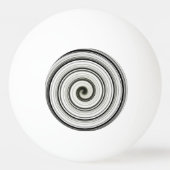 Schwarzweißspirale Tischtennisball (Vorderseite)
