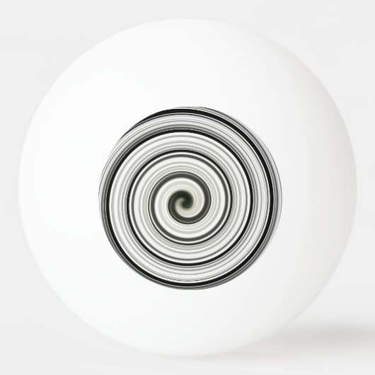 Schwarzweißspirale Tischtennisball (Vorderseite)