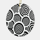 Schwarzweißspirale Vektormuster Keramik Ornament (Links)