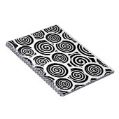 Schwarzweißspirale Vektormuster Notizblock (Rechte Seite)