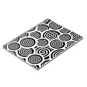 Schwarzweißspirale Vektormuster Notizblock (Linke Seite)