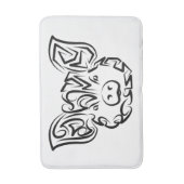 Schwarzweißstäbchen Badematte (Vorderseite Vertikal)