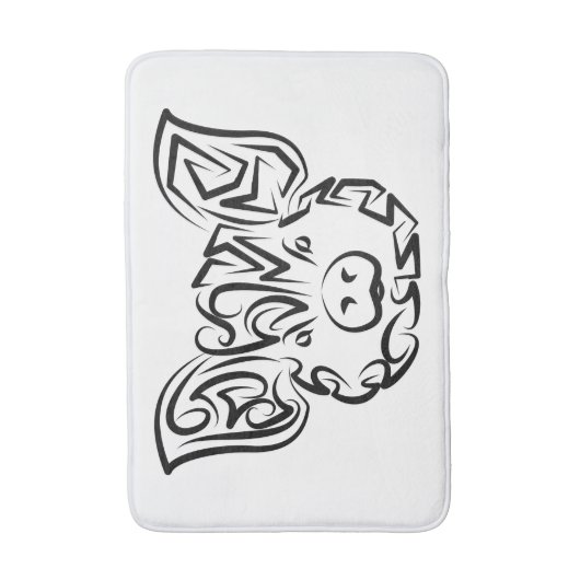 Schwarzweißstäbchen Badematte (Vorderseite Vertikal)