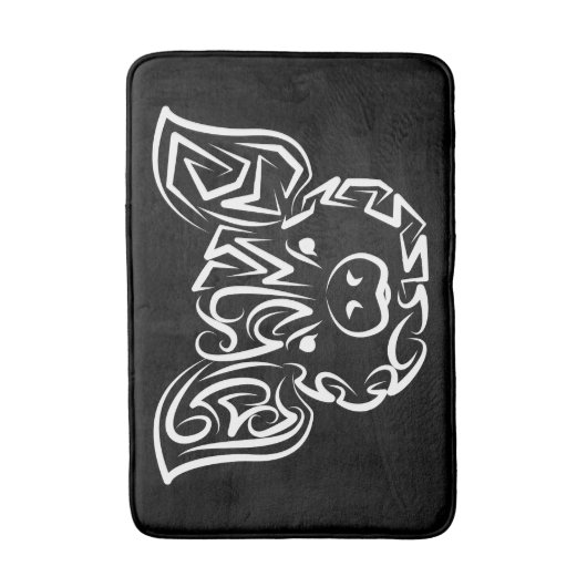 Schwarzweißstäbchen Badematte (Vorderseite Vertikal)