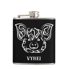 Schwarzweißstäbchen Flachmann