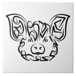 Schwarzweißstäbchen Fliese