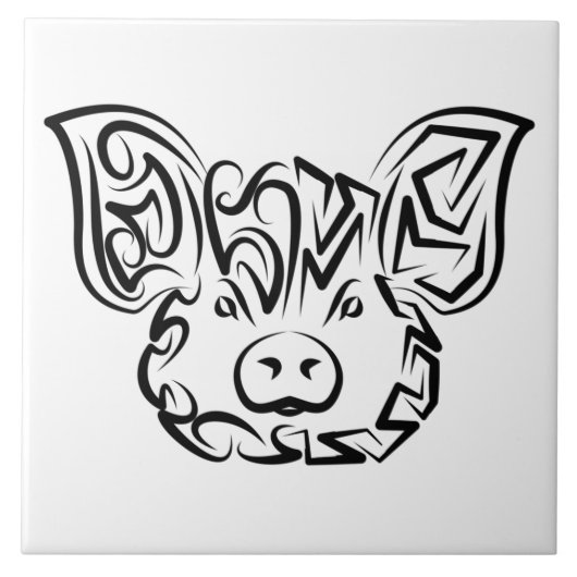 Schwarzweißstäbchen Fliese (Vorderseite)