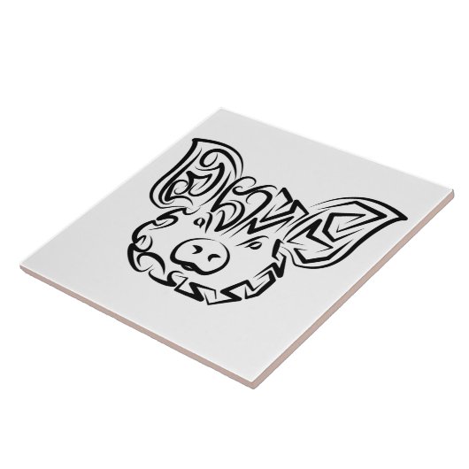 Schwarzweißstäbchen Fliese (Seite)