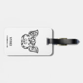 Schwarzweißstäbchen Gepäckanhänger (Rückseite horizontal)