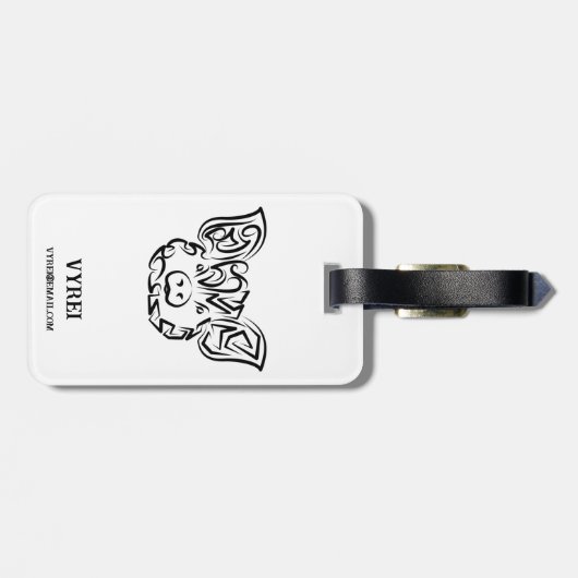 Schwarzweißstäbchen Gepäckanhänger (Rückseite horizontal)