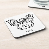 Schwarzweißstäbchen Getränkeuntersetzer (Linke Seite)