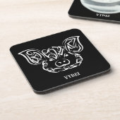 Schwarzweißstäbchen Getränkeuntersetzer (Linke Seite)