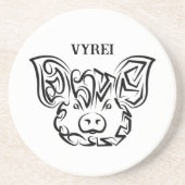 Schwarzweißstäbchen Getränkeuntersetzer (Vorne)