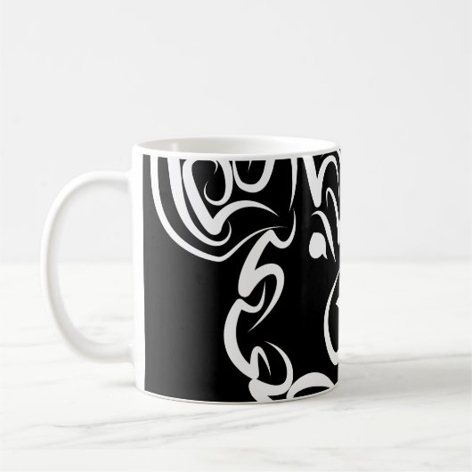 Schwarzweißstäbchen Kaffeetasse (Links)