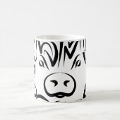 Schwarzweißstäbchen Kaffeetasse (Mittel)