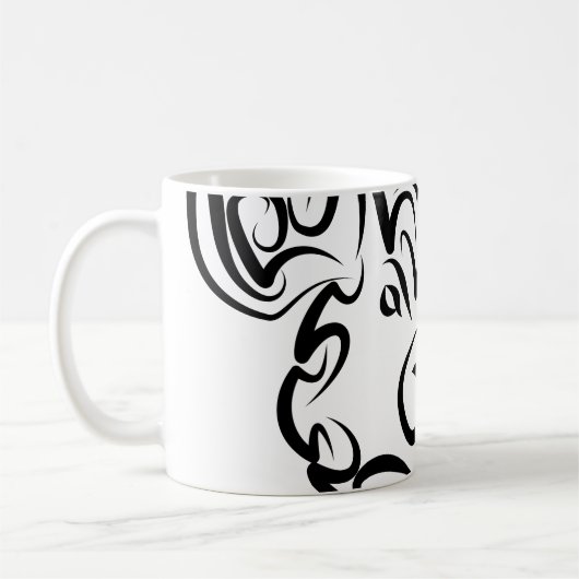 Schwarzweißstäbchen Kaffeetasse (Links)