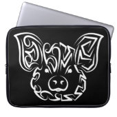 Schwarzweißstäbchen Laptopschutzhülle (Vorderseite)