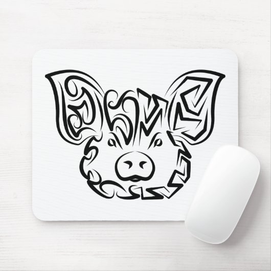 Schwarzweißstäbchen Mousepad (Mit Mouse)