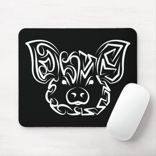 Schwarzweißstäbchen Mousepad (Mit Mouse)