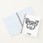 Schwarzweißstäbchen Notizblock (Innenseite)