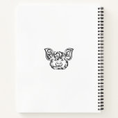 Schwarzweißstäbchen Notizblock (Rückseite)