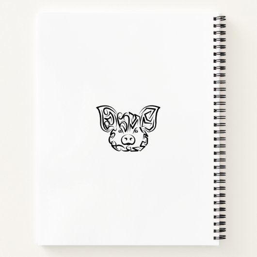 Schwarzweißstäbchen Notizblock (Rückseite)