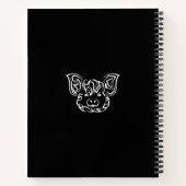 Schwarzweißstäbchen Notizblock (Rückseite)