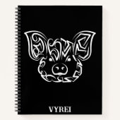 Schwarzweißstäbchen Notizblock (Vorderseite)