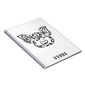 Schwarzweißstäbchen Notizblock (Rechte Seite)