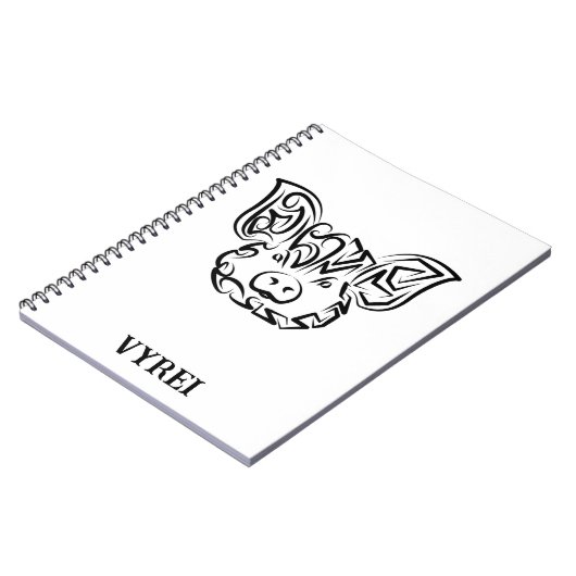 Schwarzweißstäbchen Notizblock (Linke Seite)