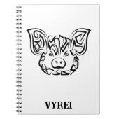 Schwarzweißstäbchen Notizblock (Vorderseite)